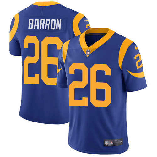 Nike Rams #26 Mark Barron Royal Blue Alternate Men's Stitched NFL Vapor Untouchable Limited Jersey - Click Image to Close